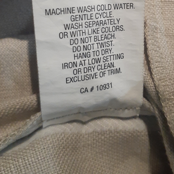 Laura Plus Women's Linen Pants Cropped Capri Tan Size 16 - Picture 5 of 5